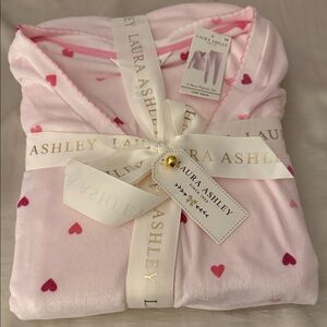 Laura Ashley Pink Pajama Set with Heart Accents